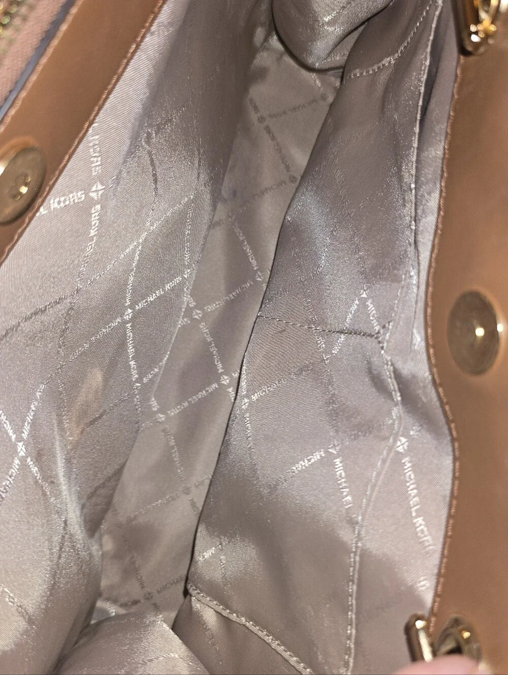 Michael Kors Brown MK Logo Chain-Accent Teagen Sm. - Picture 5 of 8